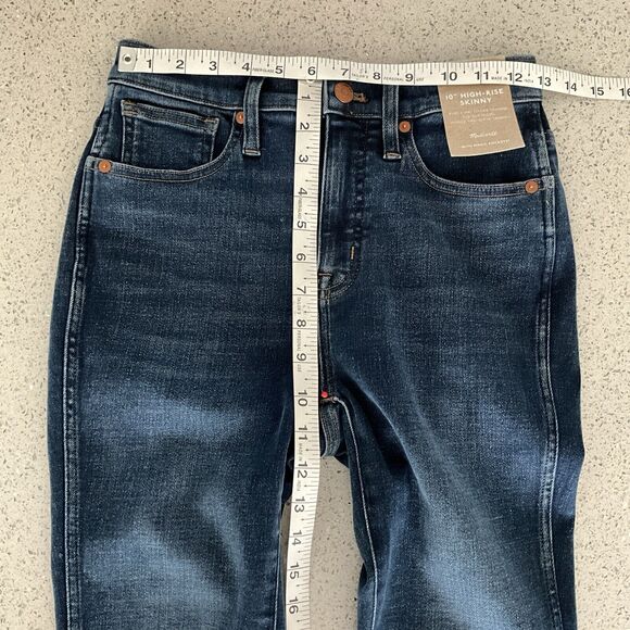 Madewell Jeans Blue 10” High-Rise Skinny Magic Pockets 25 - Picture 5 of 12